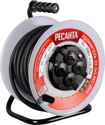 Удлинитель на катушке Ресанта СУ-3х2.5КГ-30/3