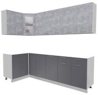 Кухонный гарнитур Interline Мила 12x25 без столешницы