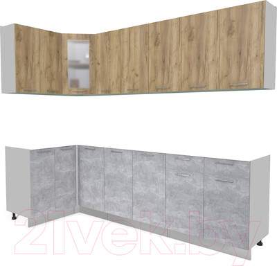 Кухонный гарнитур Interline Мила 12x26 без столешницы