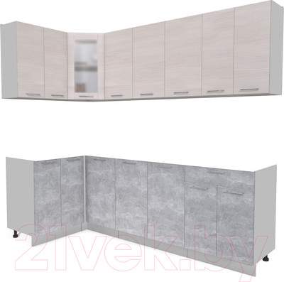 Кухонный гарнитур Interline Мила 12x24 без столешницы