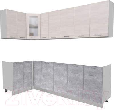 Кухонный гарнитур Interline Мила 12x25 без столешницы