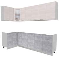 Кухонный гарнитур Interline Мила 12x25 без столешницы