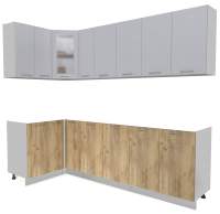 Кухонный гарнитур Interline Мила 12x25 без столешницы