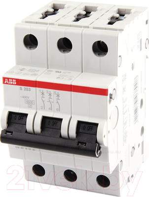 Выключатель автоматический ABB S 203 3P С 0.5А 6кА 3M / 2CDS253001R0984
