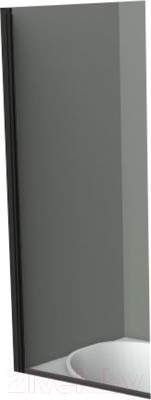 Стеклянная шторка для ванны BelBagno UNO-V-1-90/150-C-NERO
