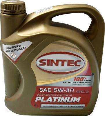Моторные масла Sintec Platinum 5W30 SL/CF / 801939