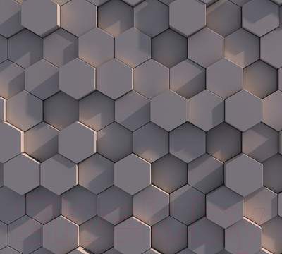 Фотообои листовые Vimala 3D Шестиугольники 3