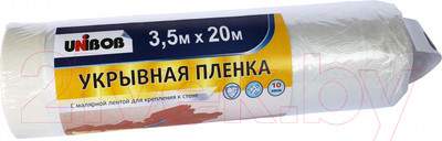 Пленка строительная Unibob С малярной лентой 3.5x20 10мкн / 78980