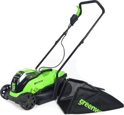 Газонокосилка аккумуляторная Greenworks GD24LM33 бесщеточная 24V 33см / 2516107