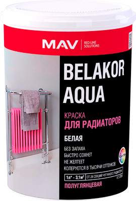 Краски, эмали MAV Belakor Aqua для радиаторов