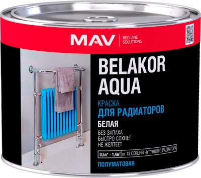 Краска MAV Belakor Aqua для радиаторов