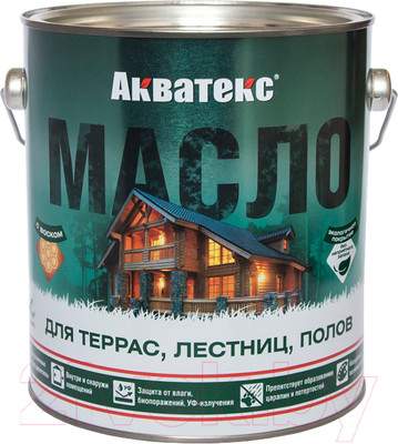 Масло для древесины Акватекс Для террас, лестниц, полов