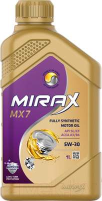 Моторное масло MIRAX MX7 5W30 SL/CF A3/B4 / 607026