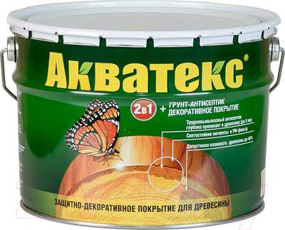Защитно-декоративный состав Акватекс 2в1