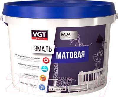 Краски, эмали VGT ВД-АК-1179 Универсальная Матовая RAL 7024