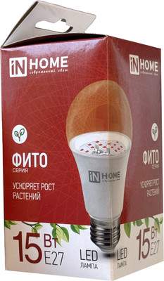 Лампа для растений INhome LED-A60-FITO / 4690612036502