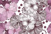 Фотообои листовые Vimala Векторные цветы 10