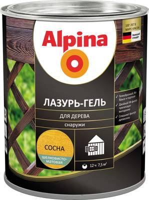 Защитно-декоративный состав Alpina Лазурь-гель