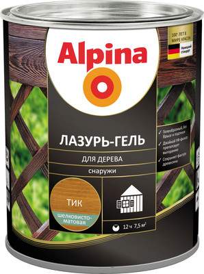 Защитно-декоративный состав Alpina Лазурь-гель
