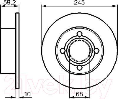 Тормозной диск Bosch 0986478019