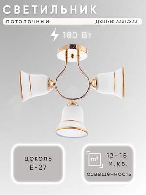 Люстры, потолочные светильники Aitin-Pro НПБ 02-3х60-101 / MH22964/3