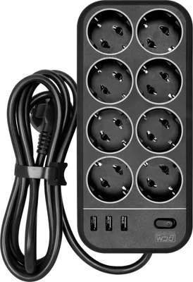 Сетевые фильтры, удлинители Powercom SP-08 USB03AB