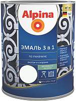 Краски, эмали Alpina По ржавчине 3 в 1 RAL9003