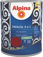 Краски, эмали Alpina По ржавчине 3 в 1 RAL3011