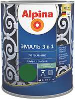 Краски, эмали Alpina По ржавчине 3 в 1 RAL6002
