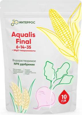 Удобрения для растений Aqualis NPK Водорастворимое 6:14:35+2MgO+МЭ