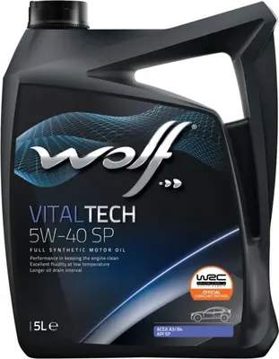 Моторное масло WOLF Vitaltech 5W40 SP / 1048901