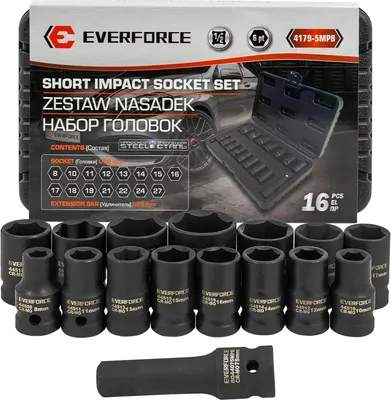 Набор головок слесарных Everforce EF-4179-5MPB
