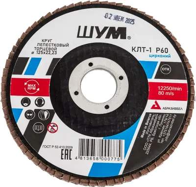 Шлифовальный круг LugaAbrasiv ШУМ КЛТ-1 125х22.23 А Р60 / 112522160