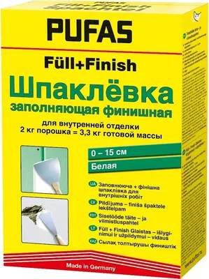 Шпатлевки Pufas Full+Finish заполняющая финишная