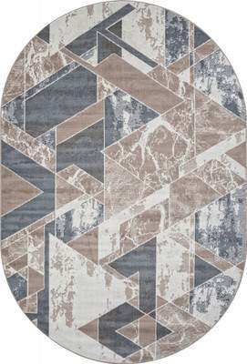 Ковры, циновки, шкуры Merinos Sierra F354-OVAL-BEIGE-BLUE