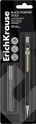Механический карандаш Erich Krause Black Pointer Gold 0.5 HB / 64084