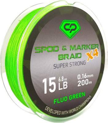 Леска плетеная Carp Pro PE X4 Fluo 0.16мм 15lb 200м / CPDSMBG