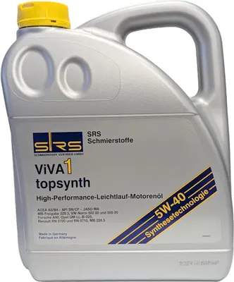 Моторное масло SRS Viva 1 Topsynth 5W-40