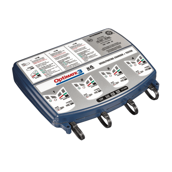 Зарядное устройство OptiMate 3 QUAD BANK (4x0,8A, 12V), TM454