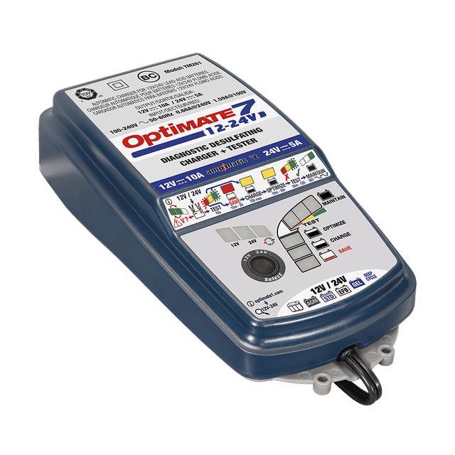 Зарядное устройство OptiMate 7 12/24V (1-10А-12V, 5A-24V), TM260