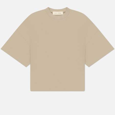 Женская футболка Fear of God ESSENTIALS Boxy, цвет бежевый, размер M