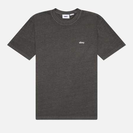 Мужская футболка OBEY Lowercase Pigment, цвет серый, размер L