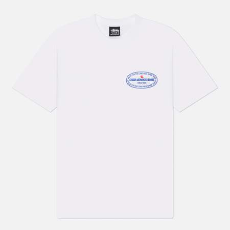 Мужская футболка Stussy Authorized, цвет белый, размер L