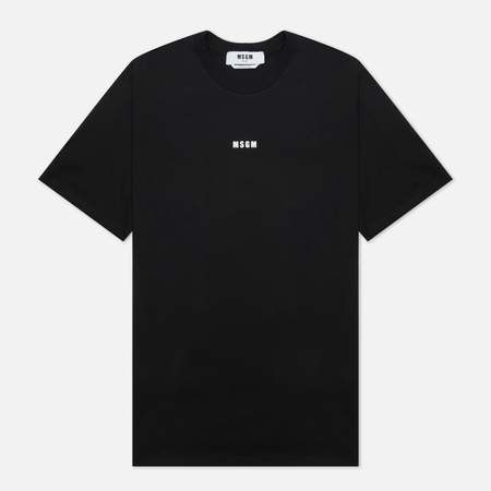 Мужская футболка MSGM Micrologo Basic Crew Neck, цвет чёрный, размер XL