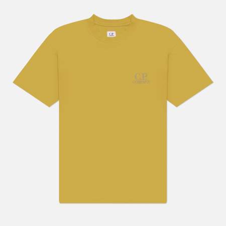 Мужская футболка C.P. Company 30/1 Jersey Logo Comfort, цвет жёлтый, размер S
