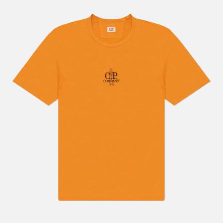 Мужская футболка C.P. Company 1020 Jersey Embroidery, цвет оранжевый, размер XXL