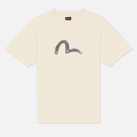 Мужская футболка Evisu Vintage Seagull, цвет бежевый, размер XXL