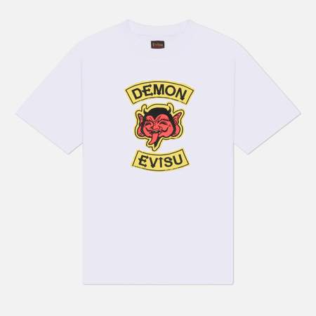 Мужская футболка Evisu Demon, цвет белый, размер XXL