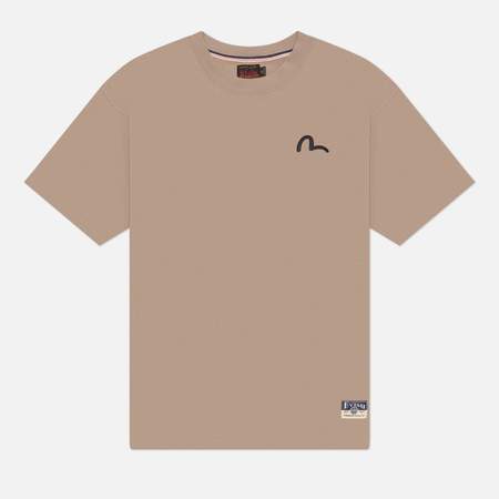 Мужская футболка Evisu Heritage Seagull Embroidered, цвет бежевый, размер XXL