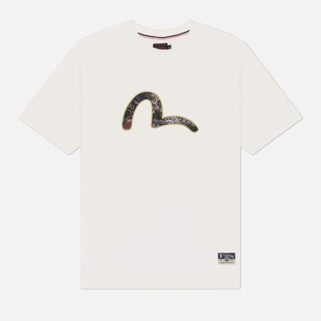 Мужская футболка Evisu Heritage Seagull Brocade Applique, цвет белый, размер XXL